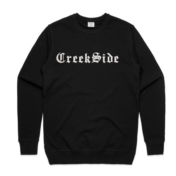 Embroidered CreekSide Crew Neck (White) Thumbnail