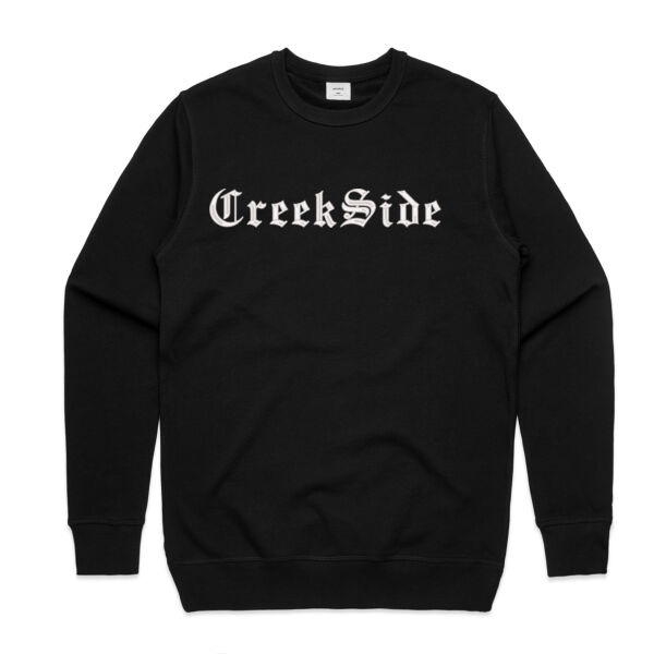 CreekSide Embroidered Crew Neck (White) Thumbnail