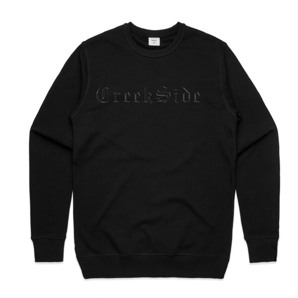 CreekSide Embroidered Crew Neck (Black) Thumbnail